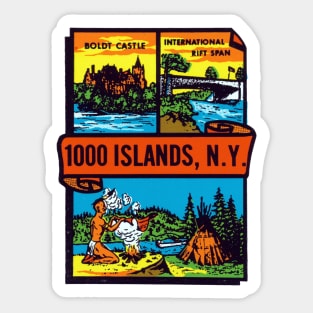 1960s Thousand Islands New York Sticker